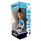 Minix Erling Haaland Manchester City collectible figurine in a sky-blue kit, displayed in a branded window box