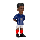Minix France 5-Pack football collectible figurine with dark skin, sculpted black hair and a blue France jersey, white shorts and red socks