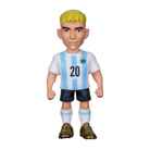 Minix Franco Mastantuono figurine in Argentina’s white and sky-blue striped number 20 kit, with yellow hair and black shorts
