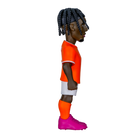 Minix Jeremie Frimpong Netherlands figurine in a bright orange shirt, white shorts, orange socks and pink boots