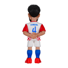 Minix Joško Gvardiol figurine in a white and red Croatia kit, shown from behind with blue number 4
