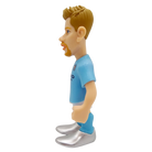 Minix Kevin De Bruyne Manchester City figurine with swept blond hair, light blue kit, and oversized silver shoes