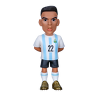 Minix Lautaro Martínez collectible figurine in a white and sky-blue striped Argentina kit, with black shorts and gold boots