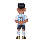 Minix Lautaro Martínez figurine in Argentina's white and sky-blue striped number 22 kit, shown from behind with hands clasped