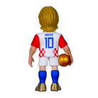 Minix Luka Modrić Croatia figurine in a white and red number 10 kit, with blue socks and a gold football