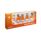 Minix Netherlands 5-Pack collectible football figurines in orange and white kits, displayed in an orange window box