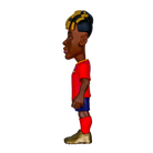 Minix Nico Williams Spain football figurine with a red shirt, blue shorts, golden boots and yellow-tipped hair