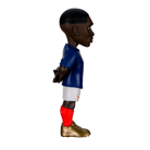 Minix Ousmane Dembélé figurine with a dark blue shirt, white shorts, bright red socks, and gold boots