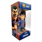 Minix Pedri FC Barcelona figurine in a red and blue striped kit, displayed in a clear-front branded box.