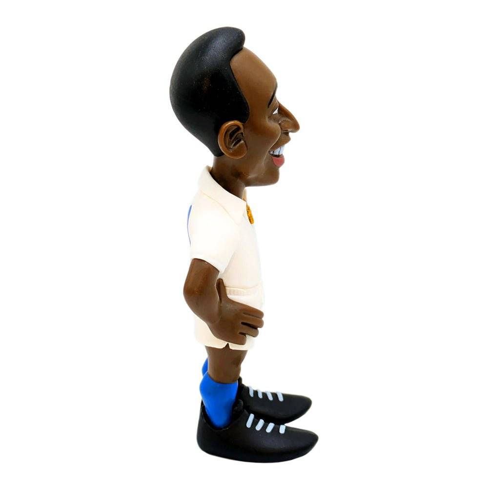 Minix Pelé Escape to Victory Edition figurine with a white football kit, blue socks and black boots