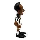 Minix Pelé Santos FC figurine in a black-and-white striped shirt, white shorts and socks, with black boots