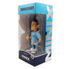 Minix Phil Foden Manchester City figurine in a sky-blue kit, displayed in a blue-and-white window box