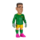 Minix Unai Simón collectible figurine with brown hair, a green Spain goalkeeper kit, gray gloves and pink boots