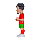 Minix Vitinha football figurine with a glossy red shirt, green shorts, red socks and sculpted black hair