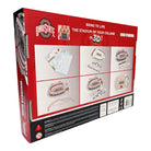 3D replica puzzle of Ohio State Ohio Stadium showing detailed college football stadium model in scarlet and gray colors