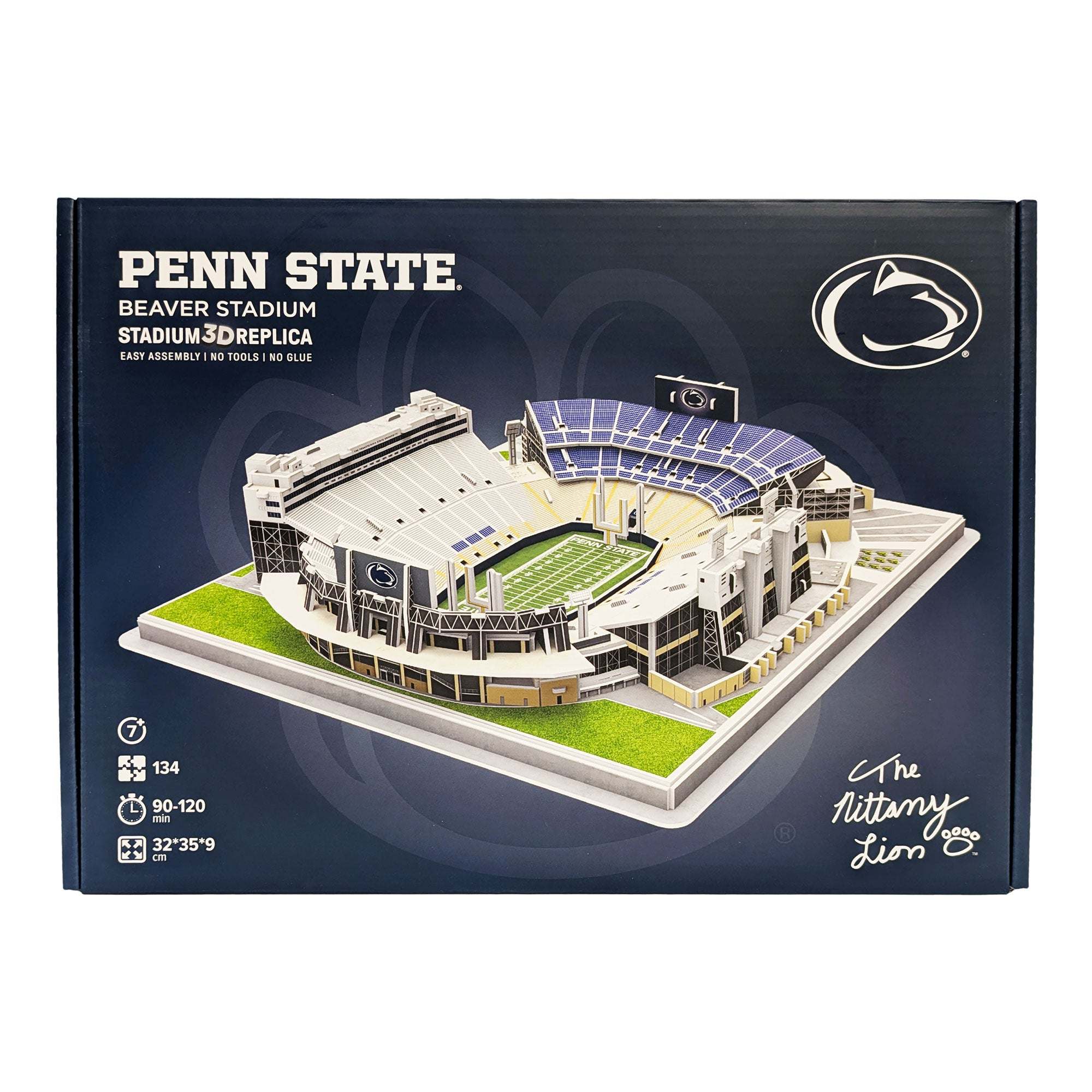 Penn State Nittany Lions Beaver Stadium 3D puzzle model with detailed stadium replica and 134 pieces