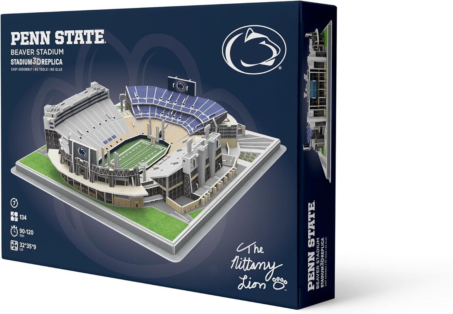 Penn State Nittany Lions Beaver Stadium 3D puzzle model showing detailed stadium recreation