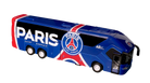 PSG Mini Team Bus, a blue and red miniature coach with Paris lettering, club crest, and black windows.