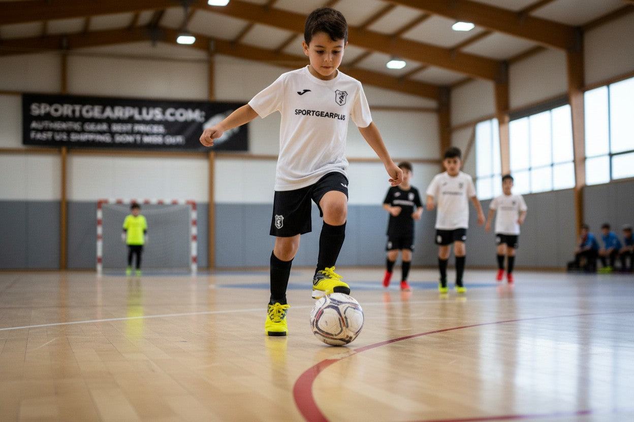 Joma Toledo junior indoor soccer shoes for kids with lightweight comfort and excellent grip