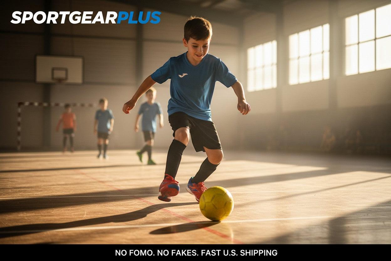 Joma Toledo Junior Indoor Soccer Shoes for kids with lightweight support and vibrant design