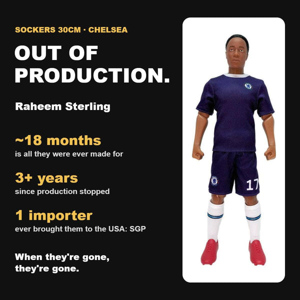 Sockers Raheem Sterling 30cm figure, out of production