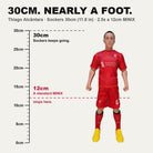 Sockers Thiago Alcântara 30cm figure size comparison against a 12cm MINIX