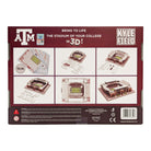 3D replica puzzle of Texas A&M Kyle Field stadium with maroon details and field signage