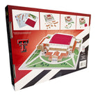 Texas Tech United Supermarkets Arena 3D puzzle retail box back angled view with assembly images