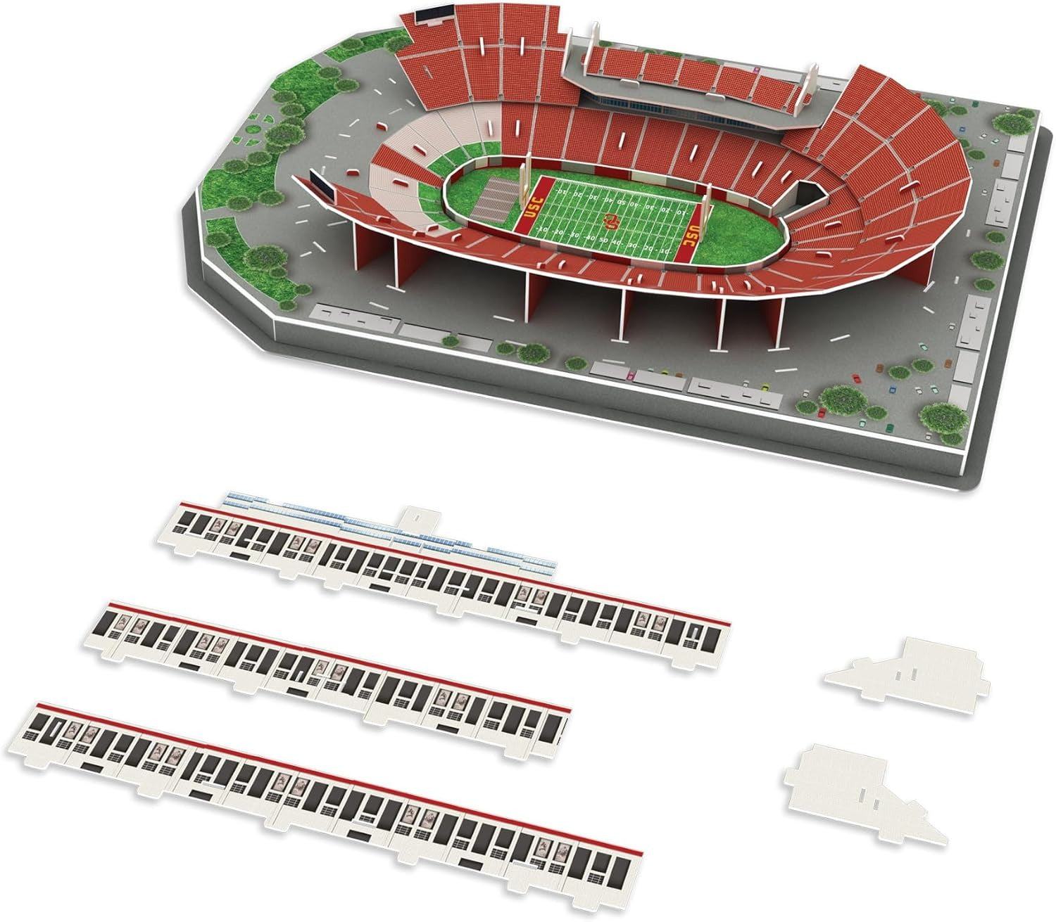 3D replica puzzle of USC Trojans Los Angeles Memorial Coliseum stadium model