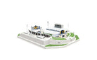 3D replica puzzle of West Virginia Milan Puskar Stadium with 120 pieces in team colors