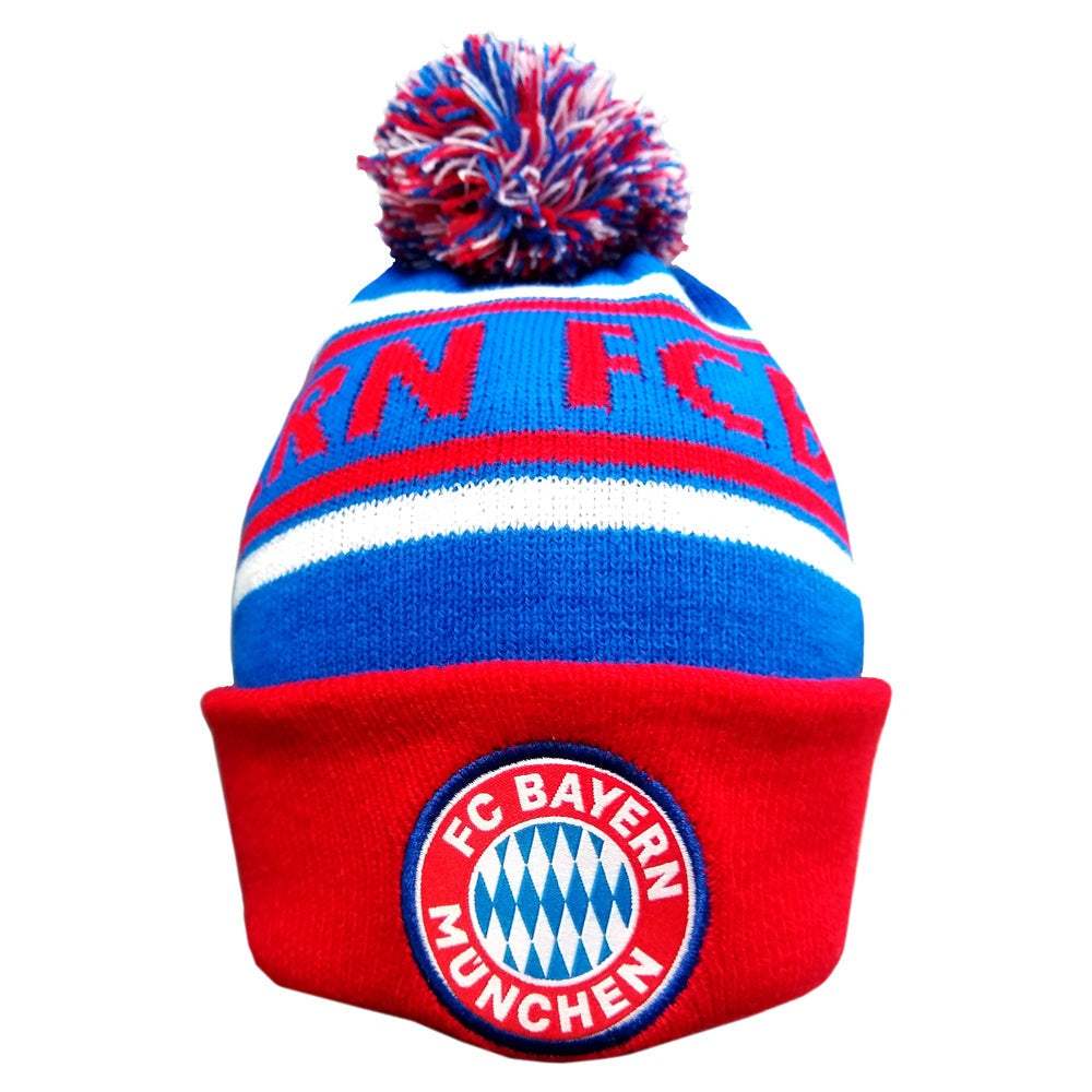 Fan Ink Unisex Premium Acrylic Soccer Club Cuff Hat with Bayern Munich logo, soft and warm design.