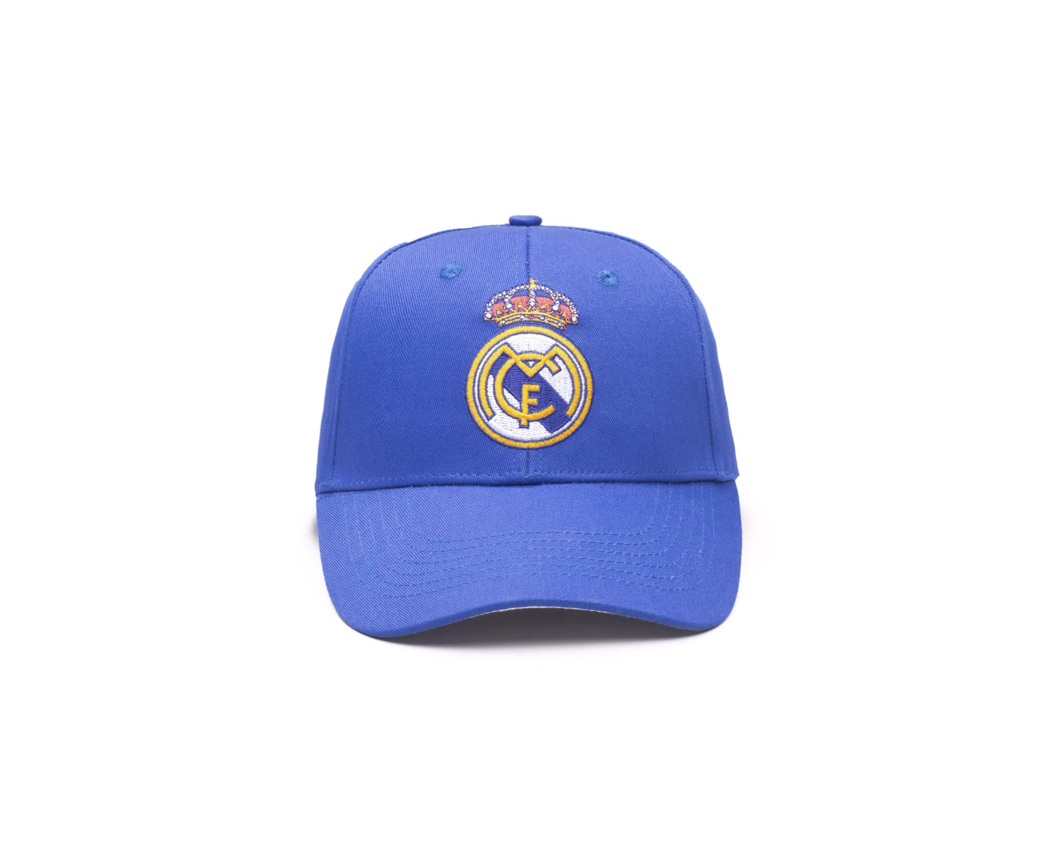 Blue baseball cap featuring an embroidered football club logo, Fan Ink Officially Licensed Adjustable Hat.